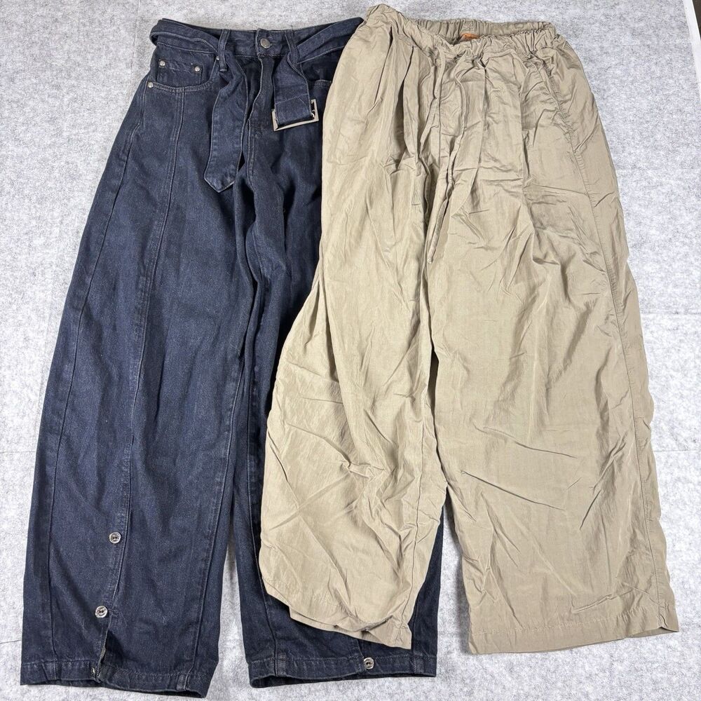 Octopusme Octopus Me Streetwear Wide Leg Pants Bottoms Womens Small Lot Of 2